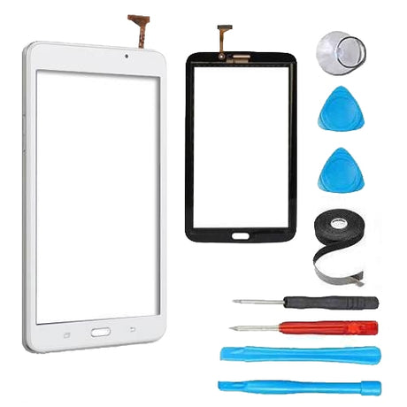 Samsung Galaxy Tab 3 (7") Glass Screen and Touch Digitizer Replacement Premium Repair Kit (With Speaker hole) - White