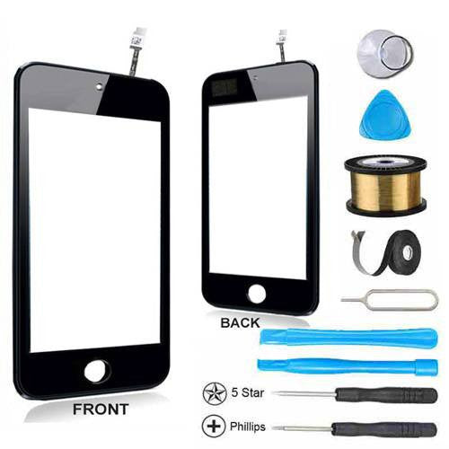 iPod Touch 4 Glass Screen Digitizer Replacement Premium Repair Kit - Black - PhoneRemedies