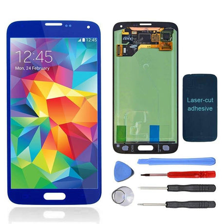 Samsung Galaxy S5 LCD Screen and Digitizer Assembly Premium Repair Kit - Electric Blue - PhoneRemedies
