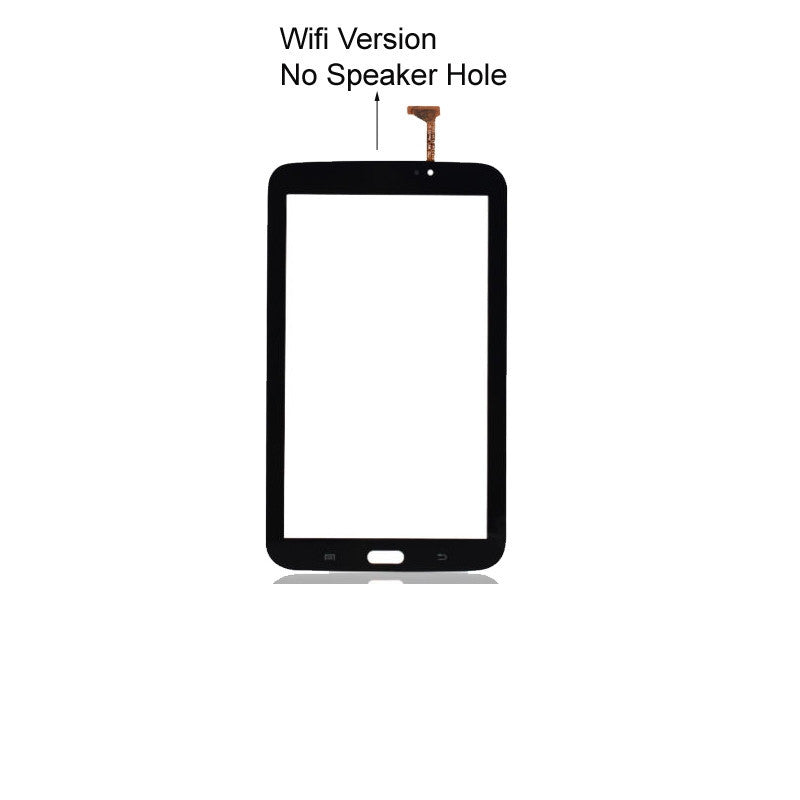 Samsung Galaxy Tab 3 (7") Glass Screen and Touch Digitizer Replacement Premium Repair Kit (Wifi Version No Speaker hole) - Black - PhoneRemedies