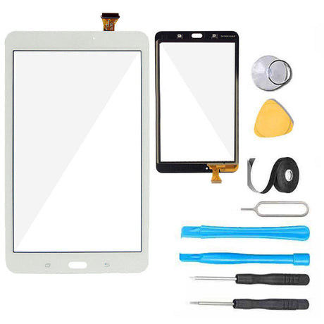 Samsung Galaxy Tab E 8.0 T377 T378 Screen Replacement Glass + Touch Digitizer Repair Kit - White