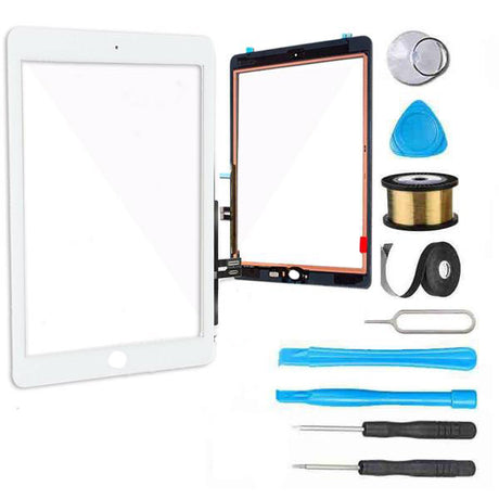 iPad 7 | iPad 8 10.2" (7th Gen 2019 | 8th Gen 2020) Screen Replacement Glass Touch Digitizer Repair Kit (for Silver or Gold) - White
