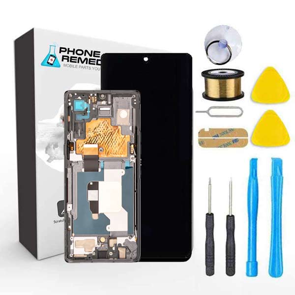 LG Velvet 5G Screen Replacement plus FRAME Digitizer Repair Kit G900 L-52A  - For all Phone Colors (US Version)