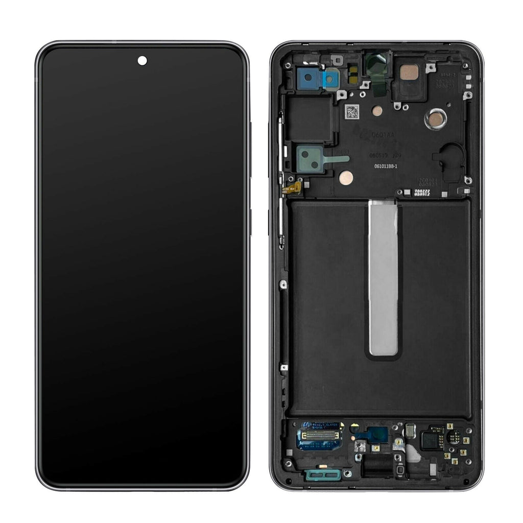 Samsung Galaxy S21 FE 5G G99U Screen Replacement LCD with FRAME Repair Kit US Version - Graphite Gray Black