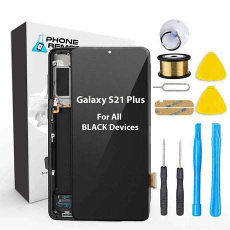Samsung Galaxy S21 Plus 5G Screen Replacement LCD with FRAME Repair Kit  S21+ SM-G996 - Phantom Black