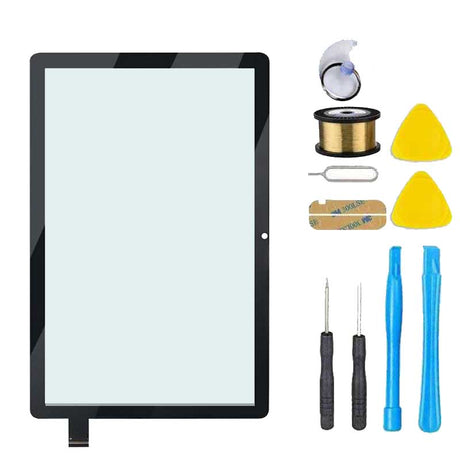 Onn 10.1" 100092980 Screen Replacement Glass + Touch Digitizer Premium Repair Kit with Adhesive- Black