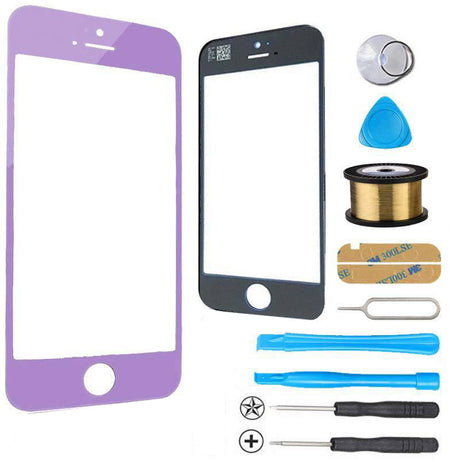 iPhone 5s 5c 5 Glass Screen Replacement Premium Repair Kit - Purple