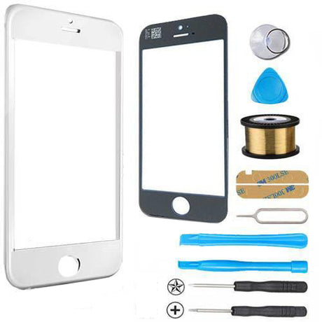 iPhone 5s 5c 5 Glass Screen Replacement Premium Repair Kit - White