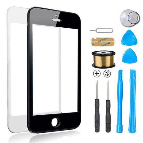 iPhone 5s 5c 5 Glass Screen Replacement Premium Repair Kit - Black or White
