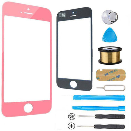 iPhone 5s 5c 5 Glass Screen Replacement Premium Repair Kit - Pink