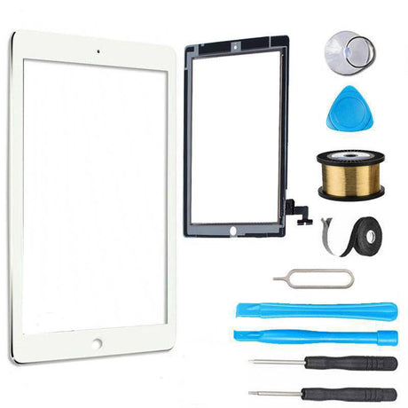 iPad 2 Glass Screen Replacement Digitizer Premium Repair Kit A1395, A1396, A1397 White