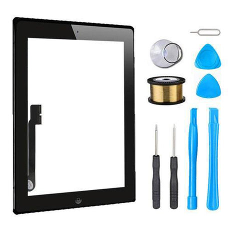 iPad 3 Glass Screen Digitizer Replacement Premium Repair Kit - Black