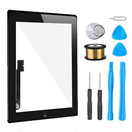 iPad 4 Glass Screen Digitizer Replacement Premium Repair Kit - Black
