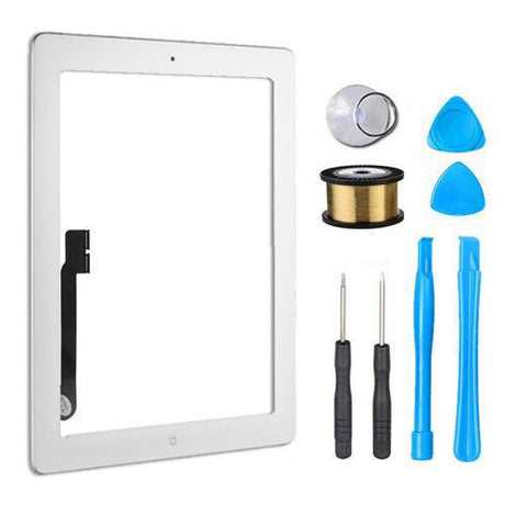 iPad 4 Glass Screen Digitizer Replacement Premium Repair Kit - White
