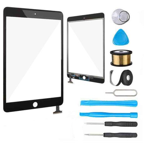 iPad Mini 3 Glass Screen Digitizer Replacement Premium Repair Kit IC Connector - Black