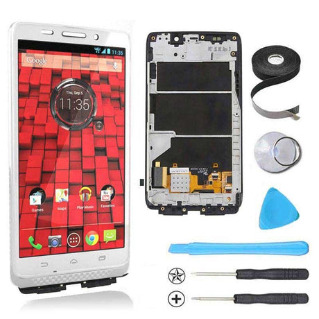 Droid maxx screen replacement white LCD
