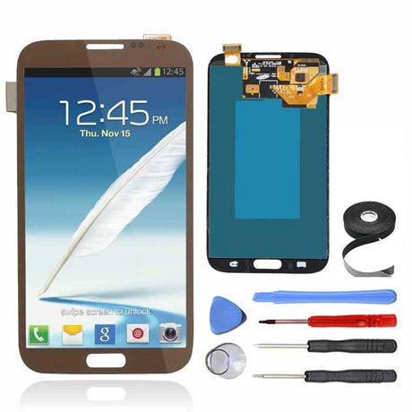 Samsung Galaxy Note 2 LCD Screen and Digitizer Assembly Premium Repair Kit - Brown
