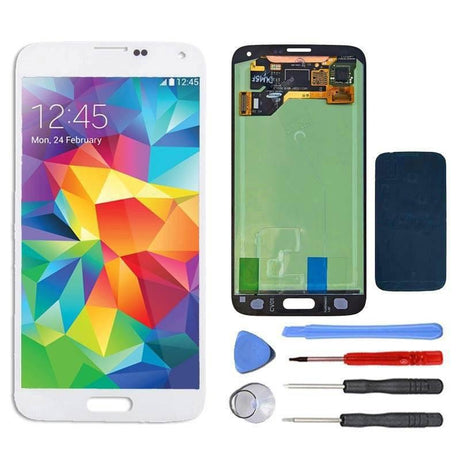 Samsung Galaxy S5 LCD Screen Replacement and Digitizer Assembly Premium Repair Kit - White