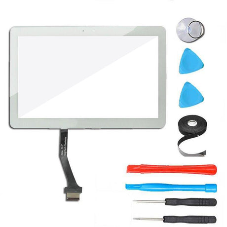 Samsung Galaxy Tab 2 (10.1") Glass Screen and Touch Digitizer Replacement Premium Repair Kit P5113 | P5110 | P5100 - White