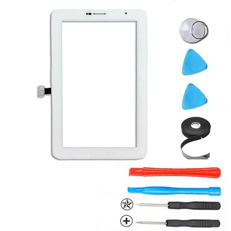 Samsung Galaxy Tab 2 (7") Glass Screen and Touch Digitizer Replacement Premium Repair Kit | P3100 | P3110 | P3113  - White (Has Speaker Hole)