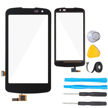 LG Optimus Zone 3 Glass Screen Replacement + Touch Digitizer Premium Repair Kit  VS425 VS425PP- Black