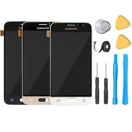 Samsung Galaxy Express 3 Screen Replacement LCD Digitizer Assembly Premium Repair Kit J120A- Black/Gold/White