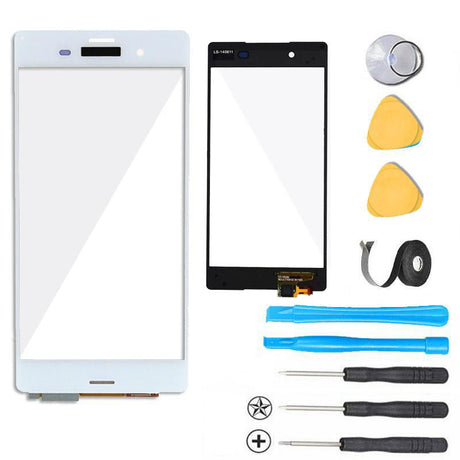 Sony Xperia Z3+ Plus Glass Screen Replacement + Touch Digitizer Premium Repair Kit E6553 E6533 - White