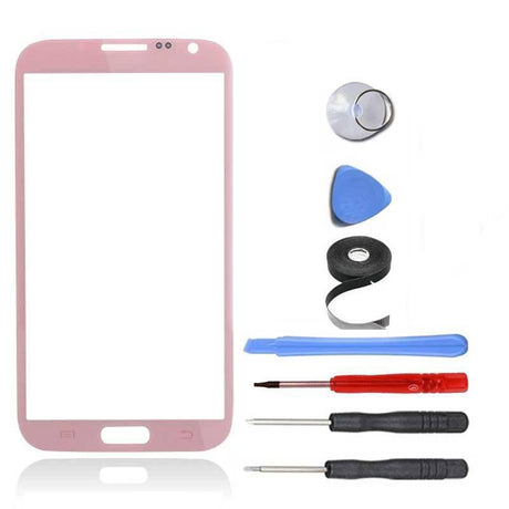 Samsung Galaxy Note 2 Glass Screen Replacement Premium Repair Kit - Pink