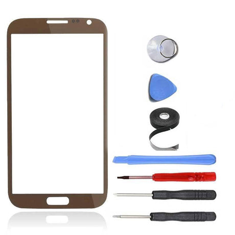 Samsung Galaxy Note 2 Glass Screen Replacement Premium Repair Kit - Brown