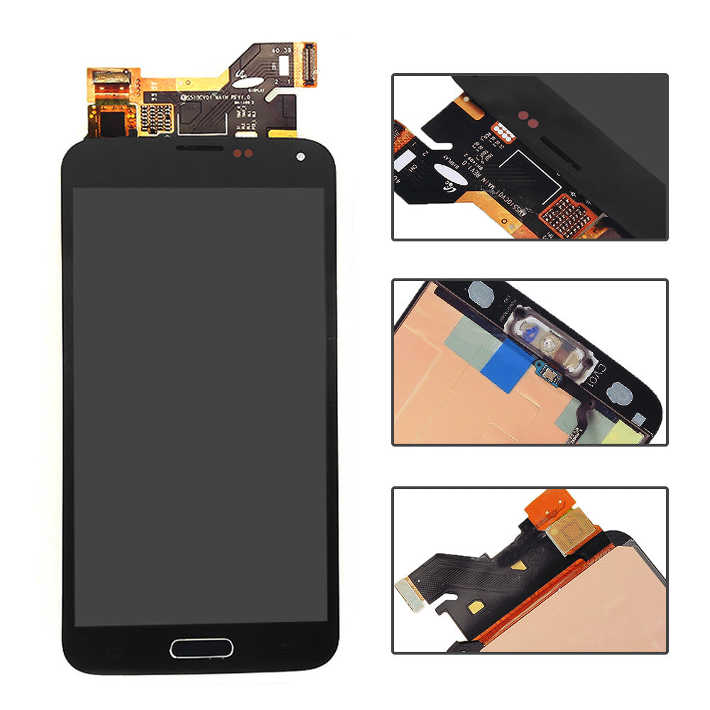 Samsung Galaxy S5 Screen Replacement +LCD + Digitizer Assembly Premium Repair Kit OEM G900- Black / White