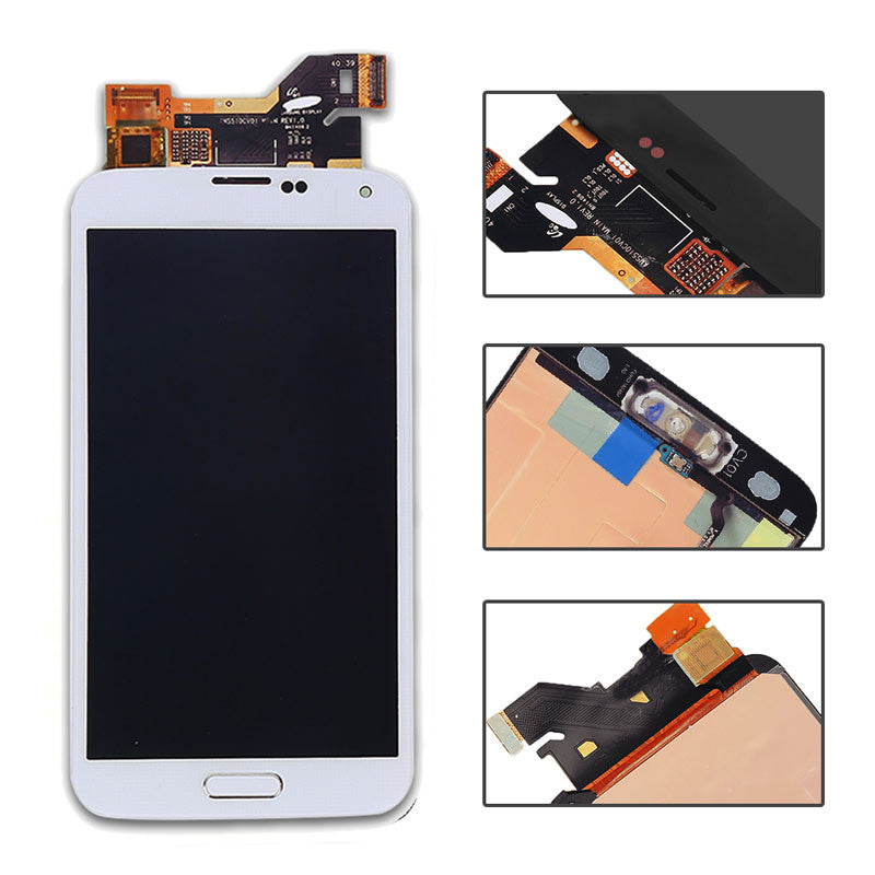 Samsung Galaxy S5 Screen Replacement +LCD + Digitizer Assembly Premium Repair Kit OEM G900- Black / White