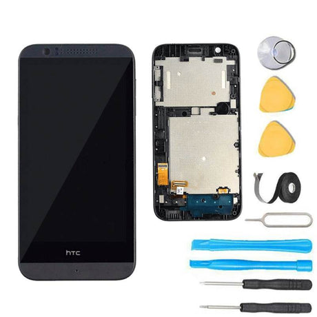 HTC Desire 510 Glass Screen + LCD + Touch Digitizer + Frame Replacement Premium Repair Kit - Black