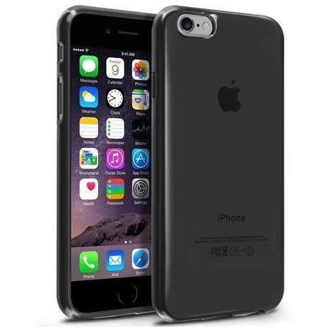 iPhone 6 Soft Transparent Protective Phone Case - Black - PhoneRemedies