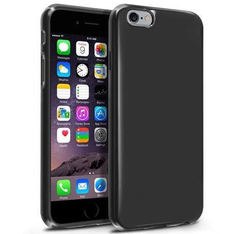 iPhone 6 Plus Soft Transparent Protective Phone Case - Black - PhoneRemedies