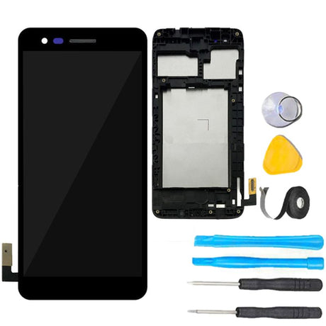 LG K4 (2017) Screen Replacement + LCD + Frame + Touch Digitizer Premium Repair Kit X230 M160 M153 L58VL L57BL- Black
