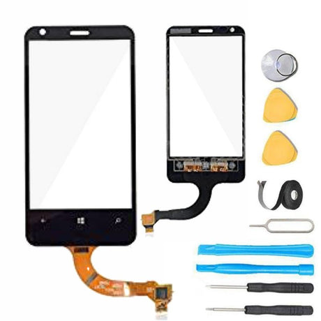 Nokia Lumia 620 Glass Screen Replacement + Touch Digitizer Premium Repair Kit RM-846 N620u1 N620 - Black
