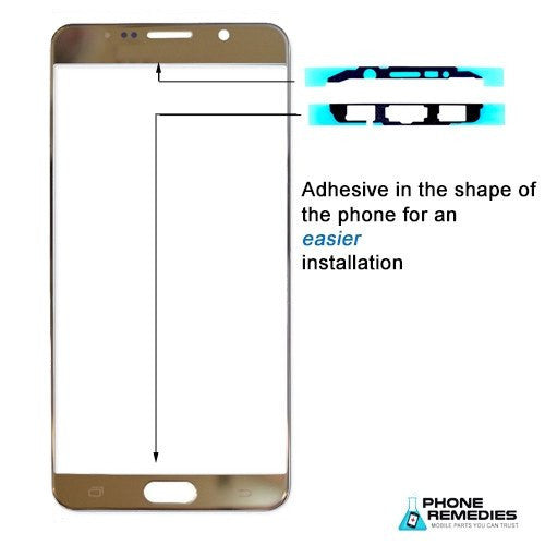 Samsung Galaxy Note 4 Glass Screen Replacement Premium Repair Kit - Gold - PhoneRemedies