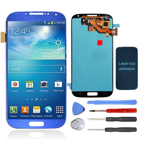 Samsung Galaxy S4 Replacement LCD Screen and Digitizer Assembly Premium Repair Kit - Electric Blue - PhoneRemedies