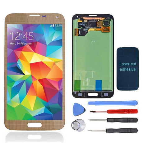 Samsung Galaxy S5 LCD Screen and Digitizer Assembly Premium Repair Kit - Gold - PhoneRemedies