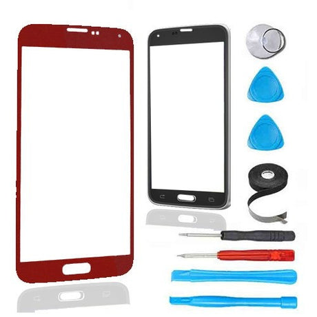 Samsung Galaxy S5 Glass Screen Replacement Premium Repair Kit - Red - PhoneRemedies
