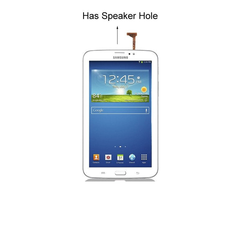 Samsung Galaxy Tab 3 (7") Glass Screen and Touch Digitizer Replacement Premium Repair Kit (With Speaker hole) - White - PhoneRemedies