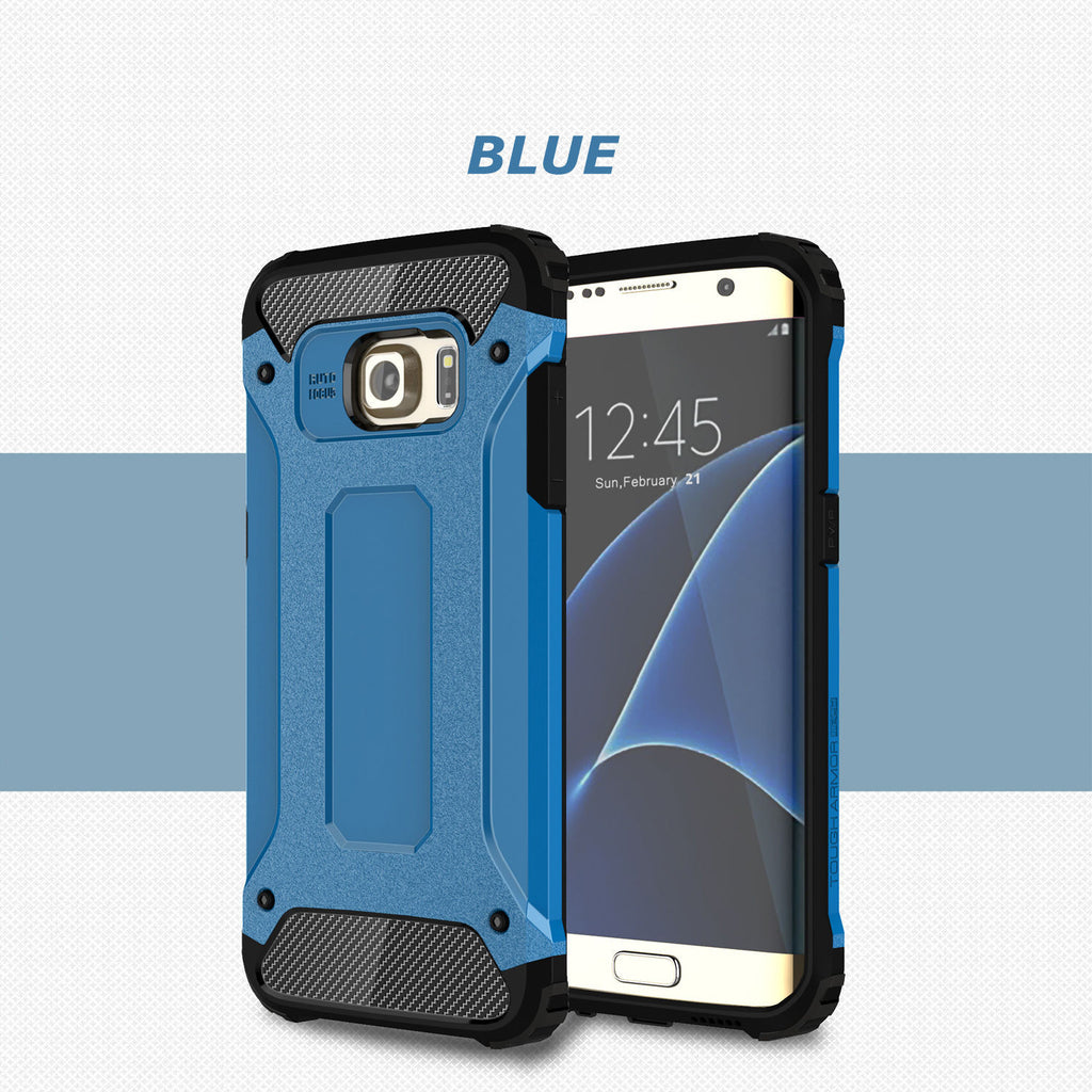Rugged Armor Protective Hard Case Cover - Galaxy S7 Edge