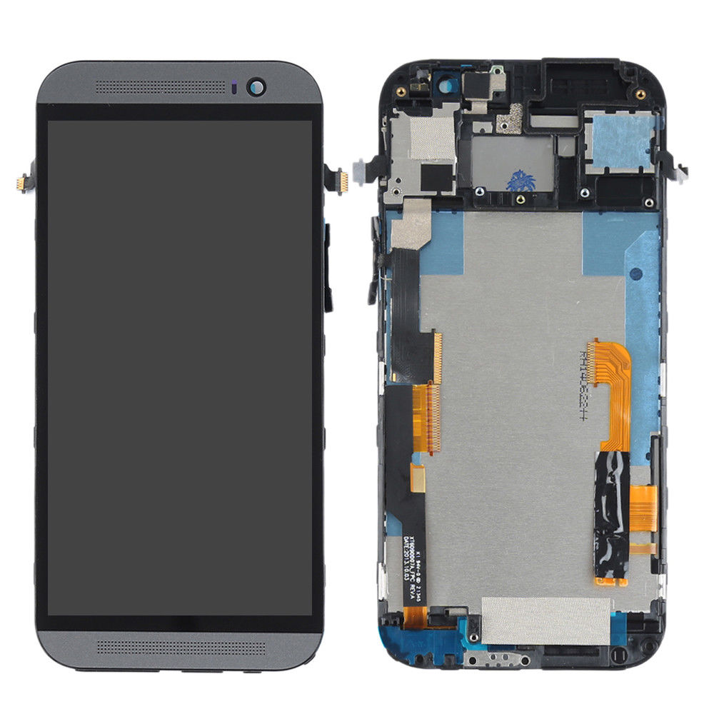 HTC One M8 LCD Screen Replacement + Digitizer + Frame Display Premium Repair Kit  - Black, Silver or Gray