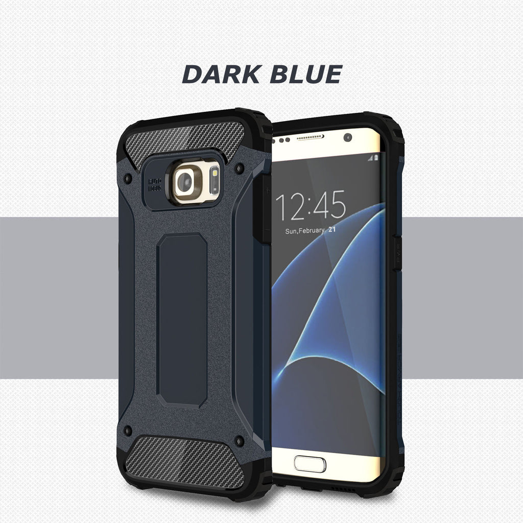 Rugged Armor Protective Hard Case Cover - Galaxy S7 Edge