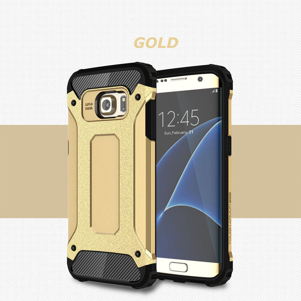 Rugged Armor Protective Hard Case Cover - Galaxy S6 Edge