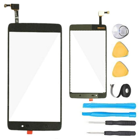 Alcatel One Touch Idol 4 Glass Screen Replacement + Touch Digitizer Premium Repair Kit 6055 6055B 6055H 6055Y 6055U - Black