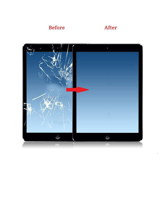 iPad 9 9th Gen Screen Replacement Glass Premium Repair Kit (10.2", 2021) w/ Home Button (for Silver) - White / Silver
