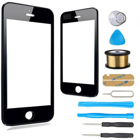 iPhone 5s 5c 5 Glass Screen Replacement Premium Repair Kit - Black