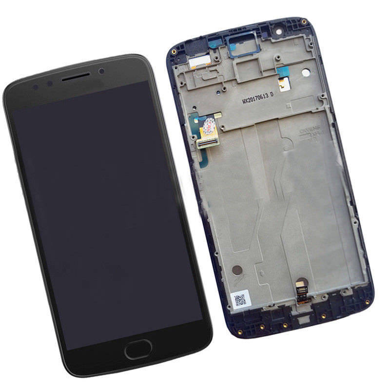 Moto E4 Plus Screen Replacement LCD with FRAME Repair Kit E 4th XT1774 XT1775 XT1776 - Black