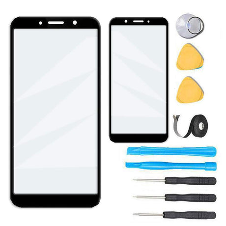 Motorola Moto E6 Play Glass Screen Replacement Premium Repair Kit - Black